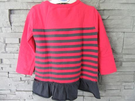 Pásikavé tričko s volánikom, kids club,92