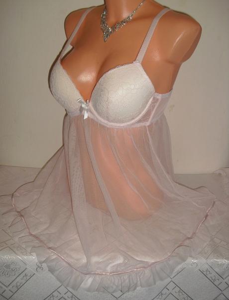 Svadobna babydoll push up, m