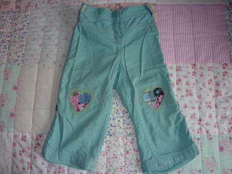 Podšité roll up nohavice, next,80