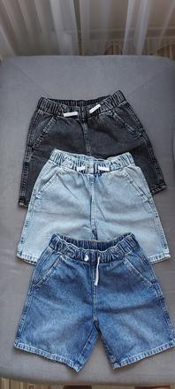 Trojbalenie džínsových šortiek, h&m,110