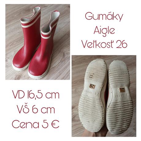 Gumáky aigle 26, aigle,26