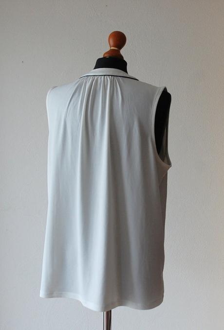 Elegantná biela blúzka h&m s čiernym lemovaním, h&m,l