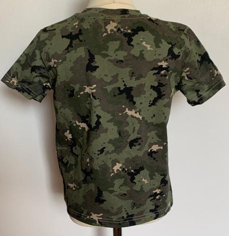 Decathlon tričko s krátkym rukávom zelené s maskáč, decathlon,116