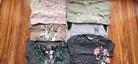 Tričká dlhý rukáv pre dievčatko, 8-10 rokov, h&m,134