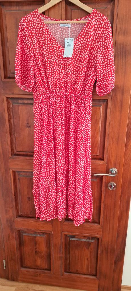 Letné červené šaty, reserved,42