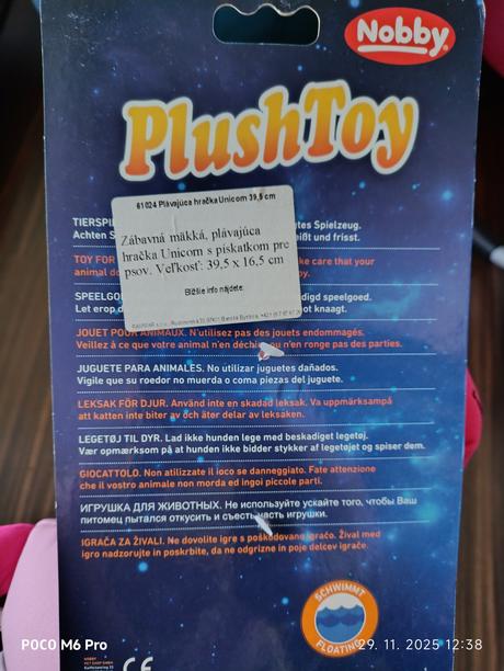 Predám plávajúcu hračku plyšáka pre psov, 
