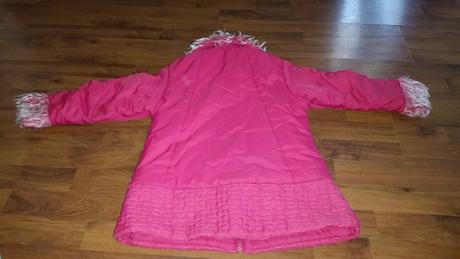 Ružový zimný kabát - hrubý, 122