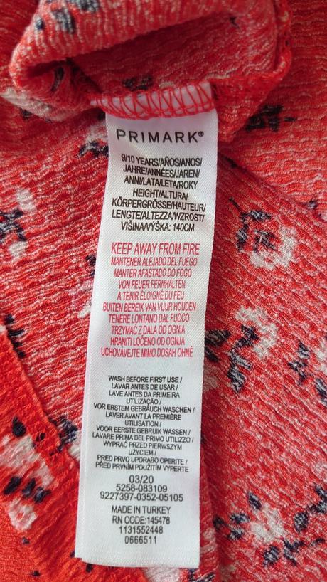 Primark krásne letné šaty, primark,140