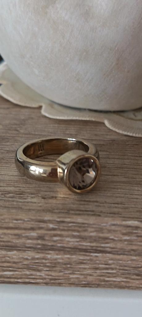 Dyrberg/kern prsten s hnedym kamenom, 
