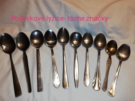 Polievkové lyžice staršie, rôzne, 