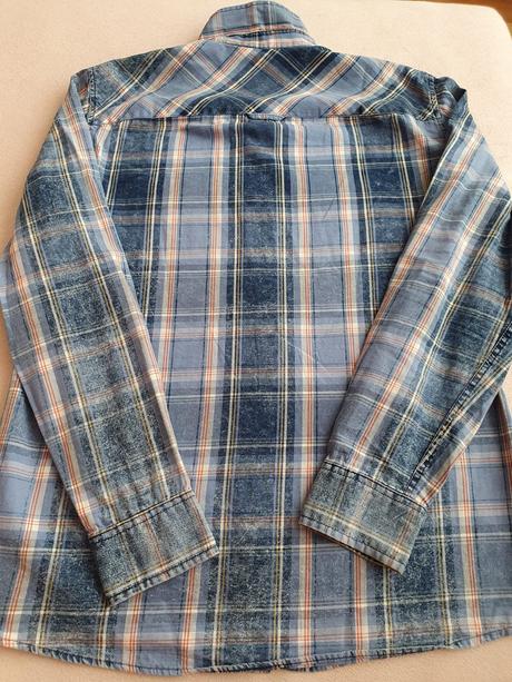 Kockovaná košeľa s dlhým rukávom č. m, m