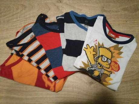 Tričká s dlhými rukávmi, h&m,128