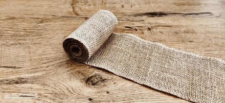 Stuha jutová 100 mm - režná - celok 2 metre,