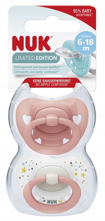 Nuk silikónový cumlík signature family love 6-18m,, nuk