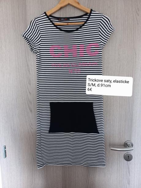 Elasticke trickove saty, s/m, s