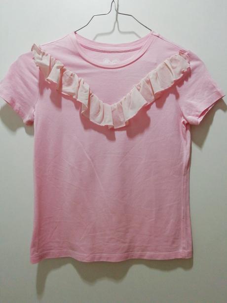 Ružové tričko s volánikom, f&f,116