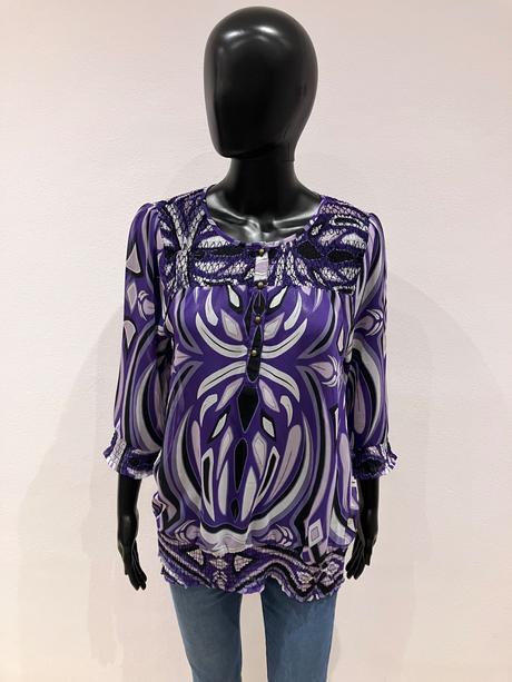 Dámska fialová vzorovaná blúzka s.oliver (m), s.oliver,m