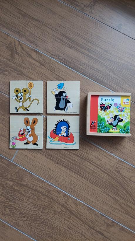 Drevené puzzle krtko, 