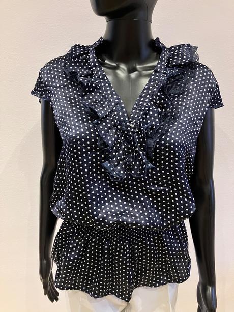 Dámska blúzka s bodkami a volánom (m), m
