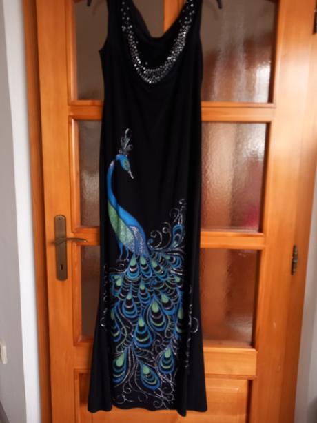 Plesové šaty ručne maľované veľ.40, 40