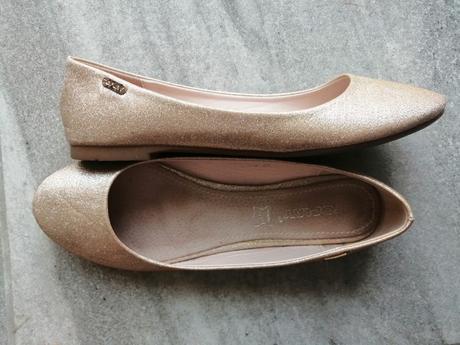 Zlaté balerínky, v38-39, vd 24,8 cm, 38