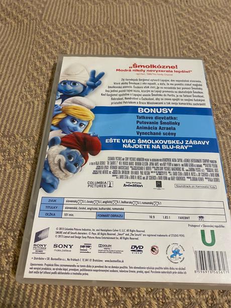 Dvd šmolkovia 2,