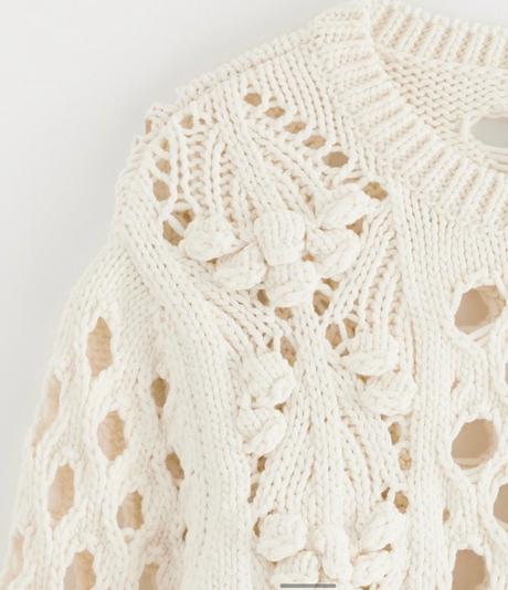 Upletovy dierkovany pulover, lindex,l