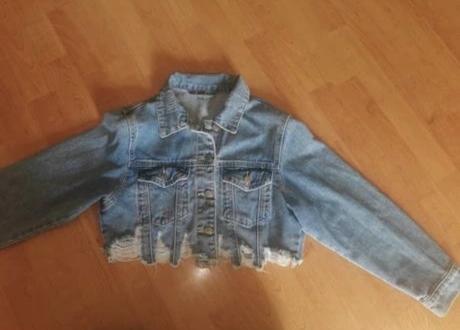 Dámska rifľová bunda, s