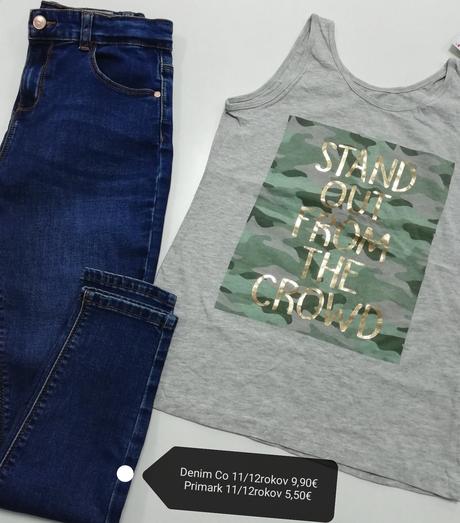 Sivé maskáčové tielko s nápisom, primark,152