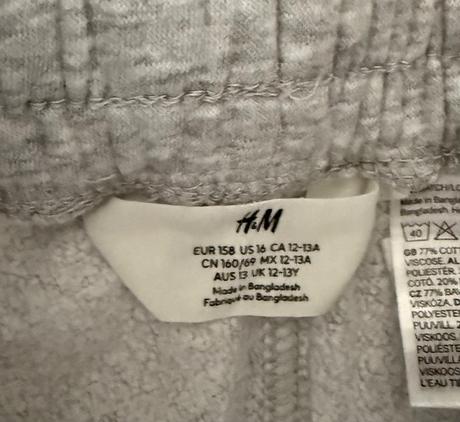 Teplakove sortky 2x, h&m,158
