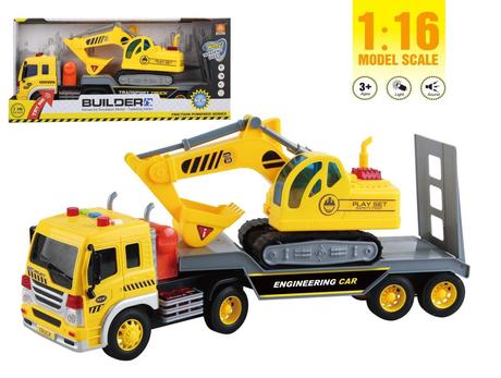 Kamión s bágrom, svetlo zvuk,