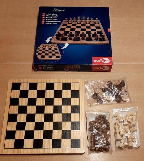 Predám drevené šachy + dáma   deluxe, 