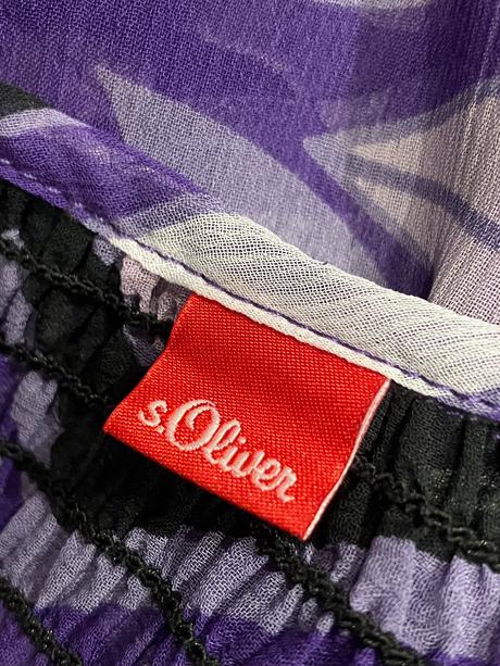 Dámska fialová vzorovaná blúzka s.oliver (m), s.oliver,m