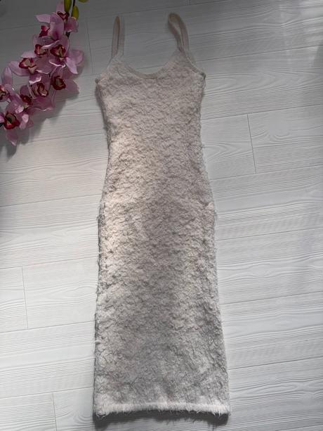 Zara - teplučké smotanové šaty, zara,s