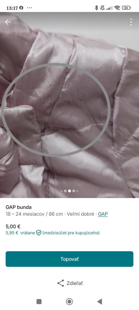 Gap zimná bunda, gap,86