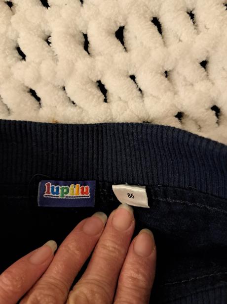 Modré teplejšie nohavice, lupilu,86