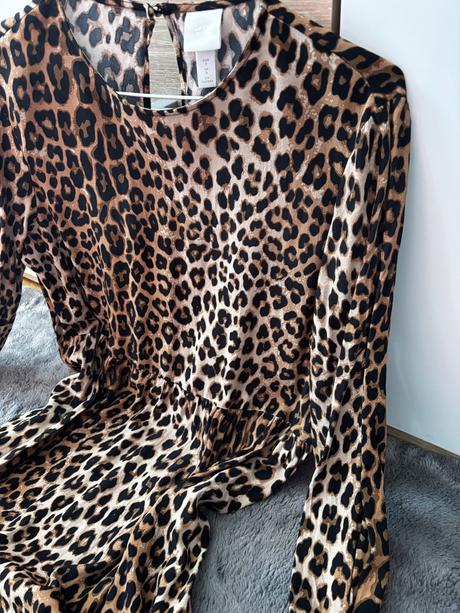 Tigrované maxi šaty, h&m,s
