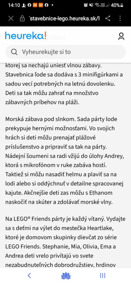 Lego friends - párty loď, 