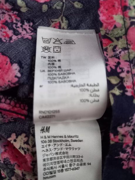 Kvietkované šaty, h&m,92