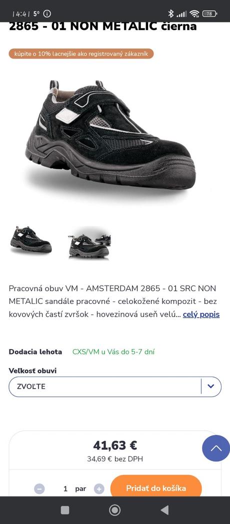 Pánske, pracovné, sandále vm, 41