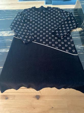 Krasny dlhy vlneny pulover alebo satyl-2xl, xl