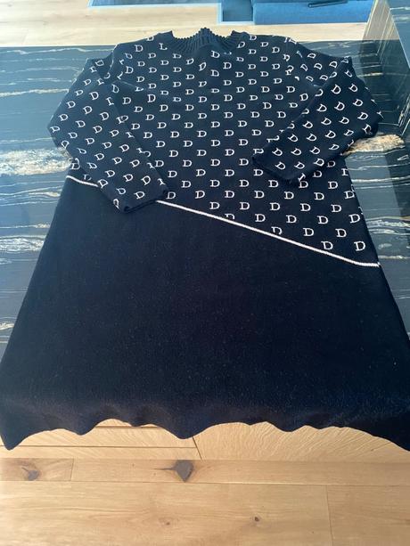 Krasny dlhy vlneny pulover alebo satyl-2xl, xl