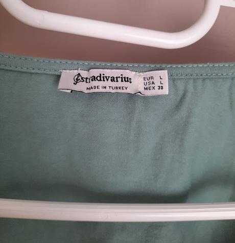 Crop tričko s balonovymi rukavmi, stradivarius,l