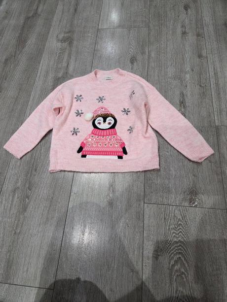 Sveter vianočný zimný tučniak, f&f,122