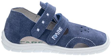 Fare bare - textilné sandále riflovina a, fare,25 / 26