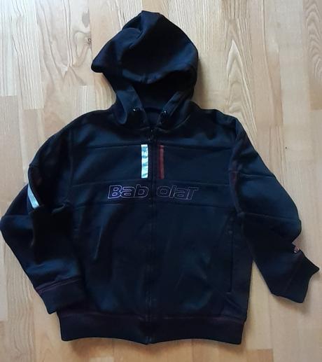 Chlapčenská čierna mikina na zips 152 babolat, 152