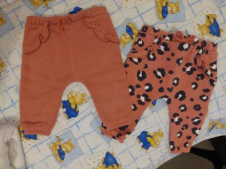 2x zateplene tepláky pre dievčatko, f&f,68