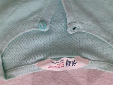 Zeleny dievcensky svetrik na gombiky, h&m,116