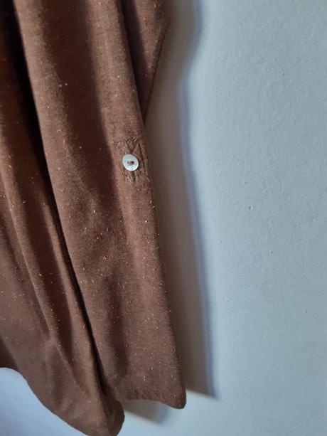 Hnedé melírované tričko s dlhým rukávom, takko,l