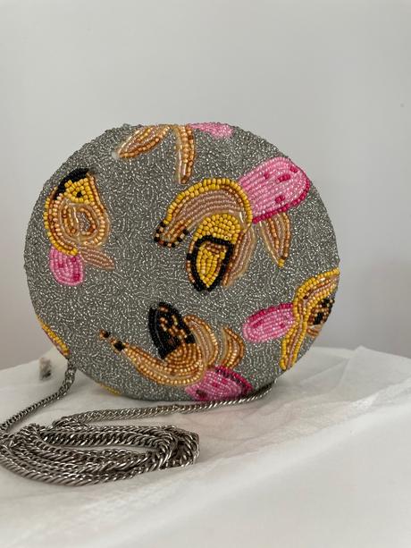 Zara okrúhla večerná kabelka do ruky psaníčko, zara